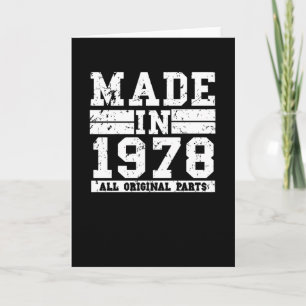 Tarjeta Vintage de cumpleaños 1978