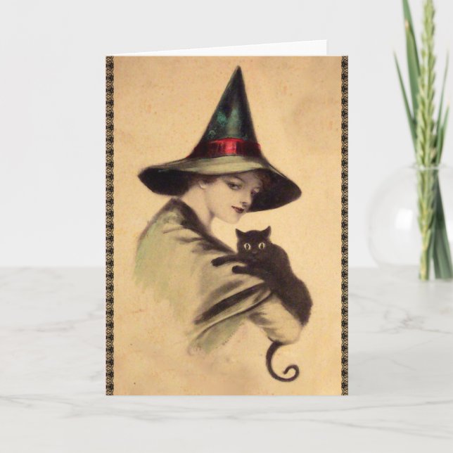 Tarjeta Vintage de Halloween, Circa 1920 (Anverso)