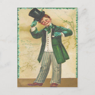 Tarjeta Vintage De La Mañana Del Día De San Patric
