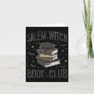Tarjeta Vintage de mujeres Salem Book Club gato negro libr