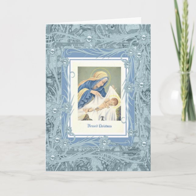 Tarjeta Vintage de Navidad Feliz Navidad (Anverso)
