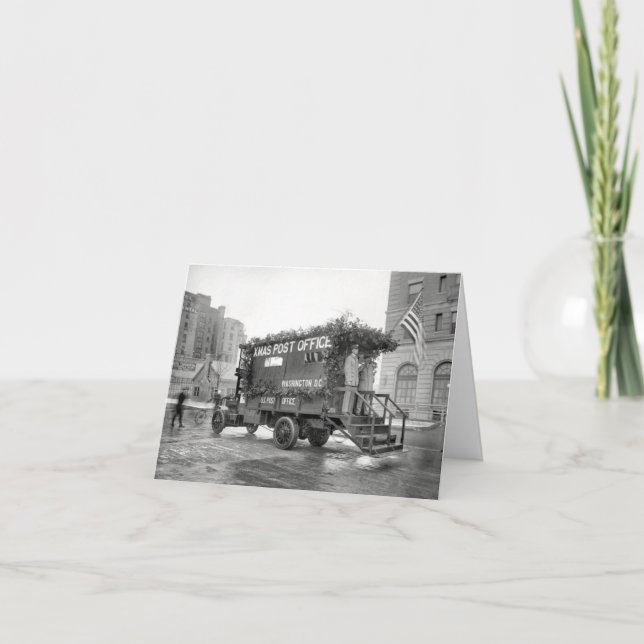 Tarjeta Vintage de Navidad WASHINGTON DC POST 1919 (Anverso)