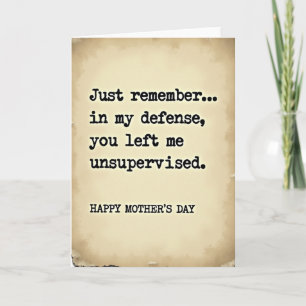 Tarjeta Vintage de Nota del Día de la Madre