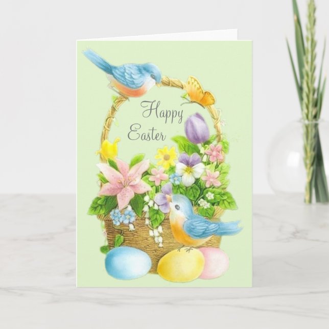 Tarjeta Vintage de Pascua (Anverso)