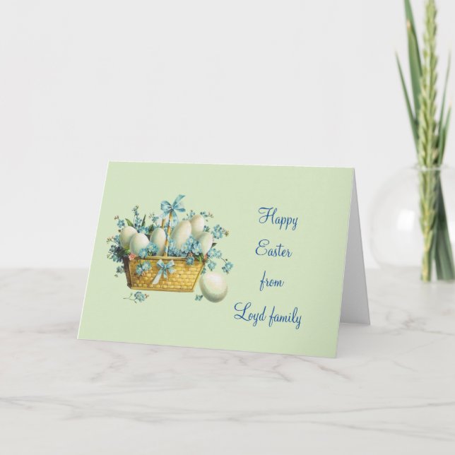 Tarjeta Vintage de Pascua (Anverso)