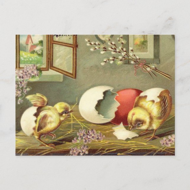 Tarjeta Vintage de Pascua (24) (Anverso)