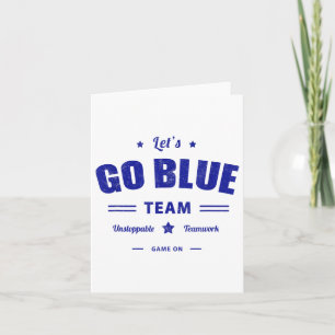 Tarjeta Vintage dejemos ir a la competencia azul juego de