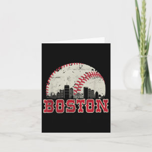 Tarjeta Vintage del béisbol de la línea aérea retro de Bos