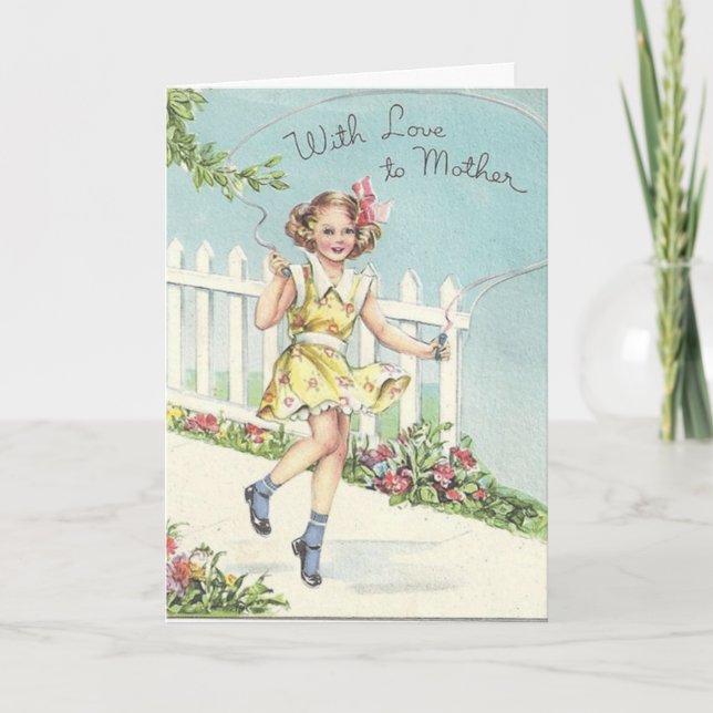 Tarjeta vintage del día de la madre (Anverso)