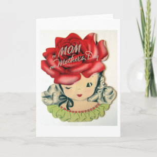Tarjeta vintage del día de la madre para la madre