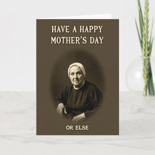 Tarjeta Vintage del Día de las Madres o Sino