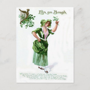 Tarjeta Vintage del Día de San Patricio de Doncell