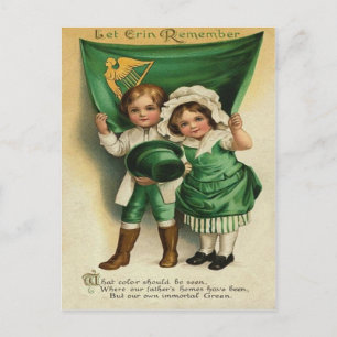 Tarjeta Vintage del Día de San Patricio de Pareja 