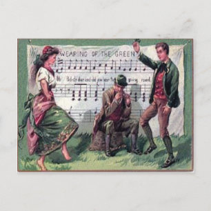 Tarjeta vintage del día de San Patricio que lleva 