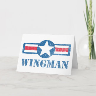 Tarjeta Vintage del Wingman