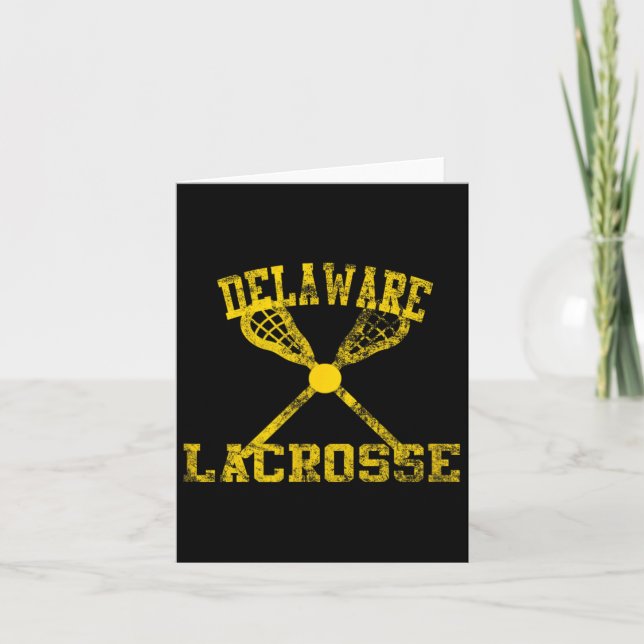Tarjeta Vintage Delaware Lacrosse (Anverso)