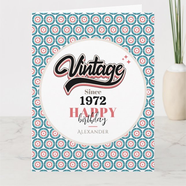 Tarjeta Vintage desde 1972 (Anverso)