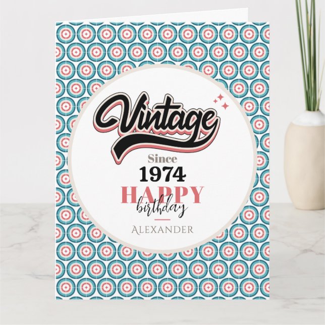 Tarjeta Vintage desde 1974 (Anverso)