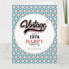 Tarjeta Vintage desde 1974