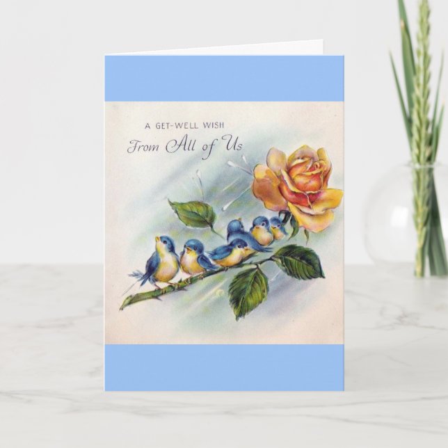 Tarjeta Vintage - Deséennos bien de todos nosotros, (Anverso)