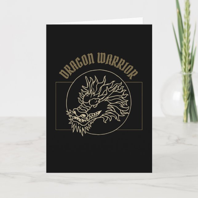 Tarjeta Vintage Dragon Warrior (Anverso)