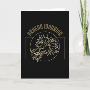 Tarjeta Vintage Dragon Warrior