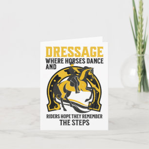 Tarjeta Vintage Dressage Divertido Caballo Ecuestre