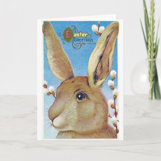 Tarjeta Vintage Easter Big Bunny (Anverso)