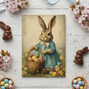 Tarjeta Vintage Easter Bunny