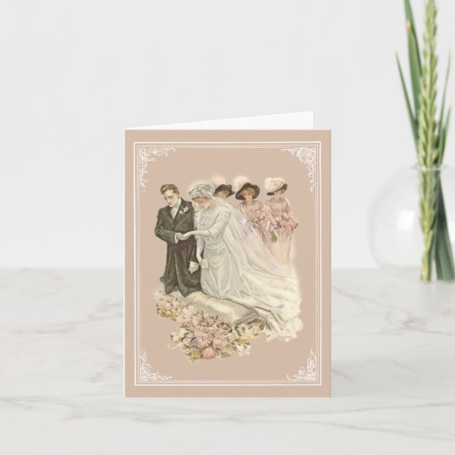 Tarjeta Vintage, Edwardian que casa Notecard (Anverso)