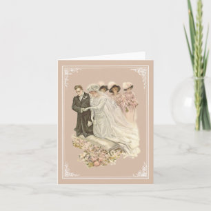 Tarjeta Vintage, Edwardian que casa Notecard