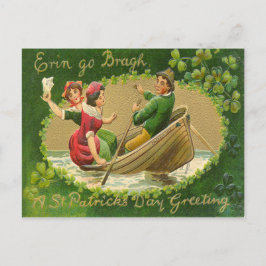 Tarjeta Vintage Erin Go Bragh Día de San Patricio