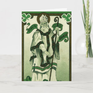 Tarjeta Vintage - Erin Go Bragh - Felicitaciones de San Pa