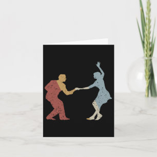 Tarjeta Vintage estilo Swing Dance Retro