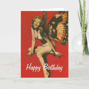 Tarjeta Vintage Fairy Birday Card