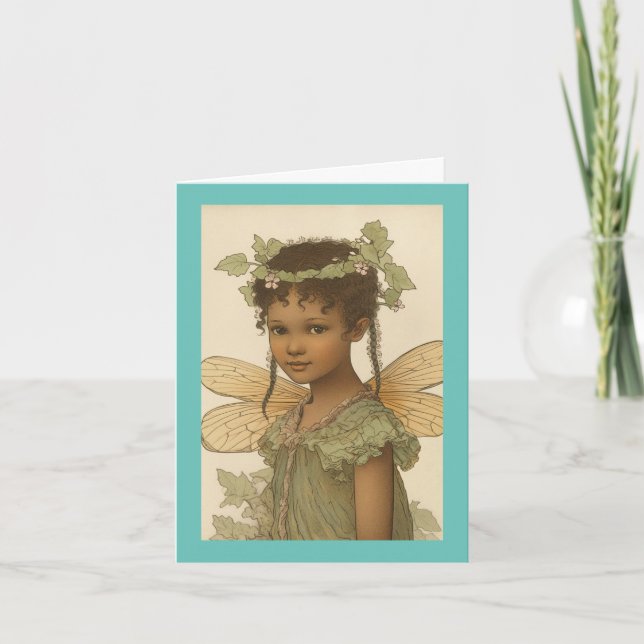 Tarjeta Vintage Fairy Birday Card (Anverso)