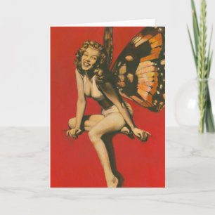 Tarjeta Vintage Fairy Greetings