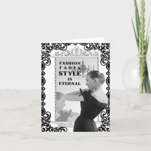 Tarjeta Vintage Fashion-notecard