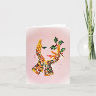 Tarjeta Vintage Fashion Woman Holly