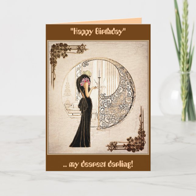 Tarjeta Vintage Fashionista_Velvet Gown_1933 (Anverso)