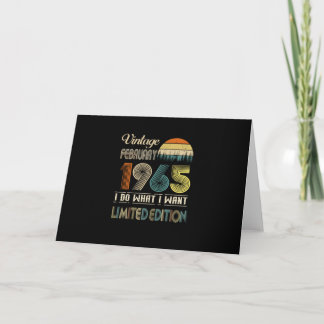 Tarjeta Vintage Febrero 1965 Hago Lo Que Quiero Limitado
