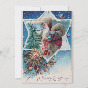 Tarjeta Vintage Feliz Navidad