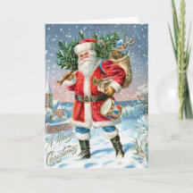 Vintage Feliz Navidad Santa