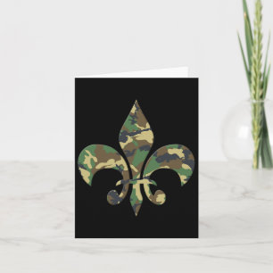 Tarjeta Vintage Fleur De Lis Camo New Orleans Nola Mardi G
