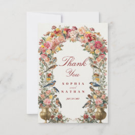 Tarjeta Vintage Floral Boda