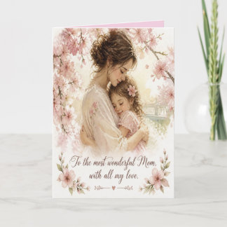 Tarjeta Vintage Floral de Madre a Hija