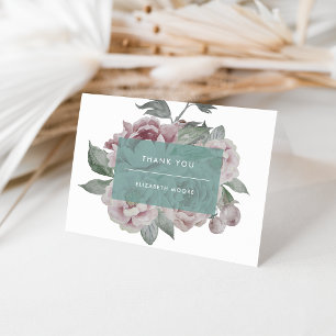 Tarjeta Vintage Floral Gracias   Jade