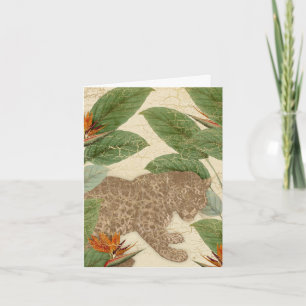 Tarjeta Vintage Floral Jaguar