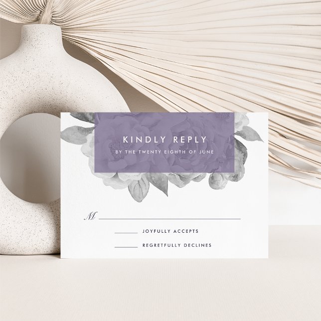 Tarjeta Vintage Floral RSVP | Violeta (Subido por el creador)