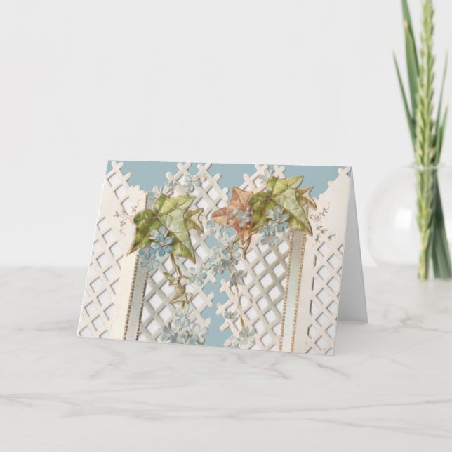 Tarjeta Vintage Forget Me Nots (Anverso)